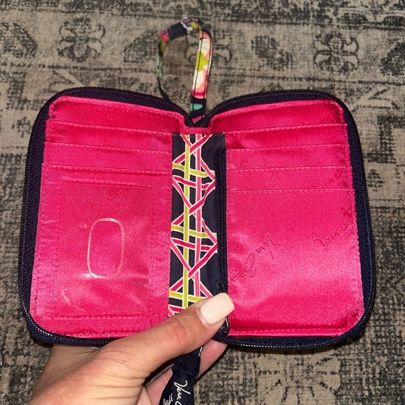 Vera Bradley Navy and Pink Floral wallet - Picture 3 of 3